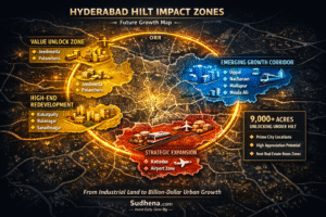 Hyderabad HILT Impact Zones Map – Industrial Land Transformation Investment Hotspots 2025