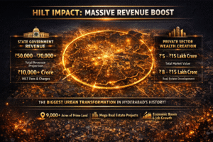 Hyderabad HILT Impact – Government Revenue & Private Sector Wealth Creation Infographic