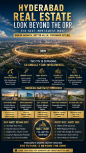 Premium Hyderabad Real Estate Investment Corridors Beyond ORR Featuring Genome Valley, AIIMS, Future City & RRR Growth Zones